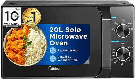 Midea 20L Solo Microwave Oven — Manual Dial, Compact, Excellent Condition