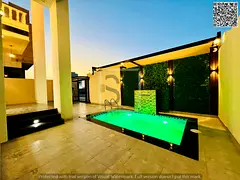 Villa for sale opposite a garden, including registration fees, electricity, water and air conditioni
