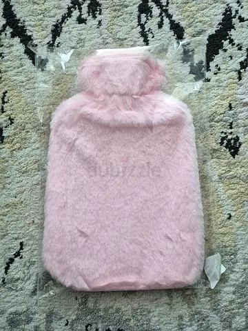 Pink hot water bottle