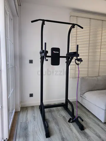 Pull-up and Dip Station with Resistance Band — Good Condition