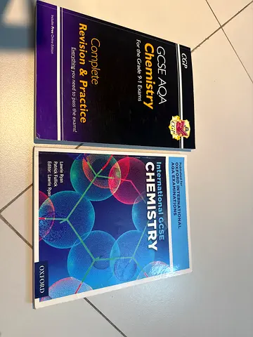 Two GCSE/International GCSE Chemistry revision books - CGP  Oxford (like new)
