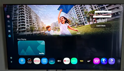 Samsung 55-inch Smart QLED TV in Excellent Working Condition, except Remote IR sensor