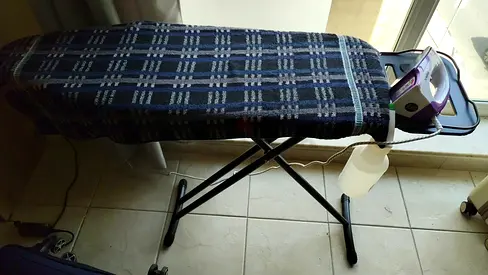 Ironing Board with Steam Iron and Water Tank - Good Working Condition