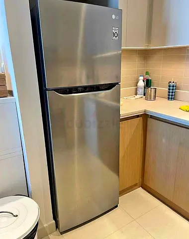LG Top Freezer Refrigerator - Stainless Steel, Good Condition