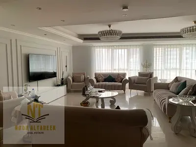 شقة القصباء 4 غرف و 5 حمامات و صالة و 2 بلكون اطلالة بحرية بالكامل و غرفة خادمة و جيم و مسبح