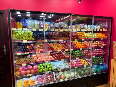 Commercial Glass Door Display Refrigerator - Large Multi-Door Unit*Fruit/Soft Drinks Display Chiller