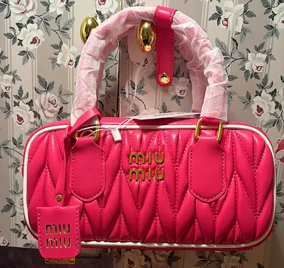 Miu Miu Arcade Matelassé Nappa Leather Bag - Red (Like New)
