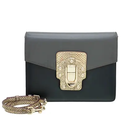 Authentic Dolce  Gabbana Tricolor Lucia Shoulder Bag