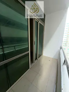 Two bedroom apartment with maid room for rent in Sharjah Al Taawun balcony free month flexible payme