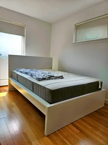 IKEA Queen White Malm bed frame with IKEA Mattress