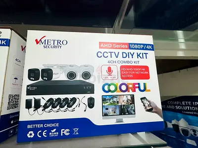 Metro Security AHD 4CH CCTV DIY Kit (1080P/4K Compatible) - Complete Set
