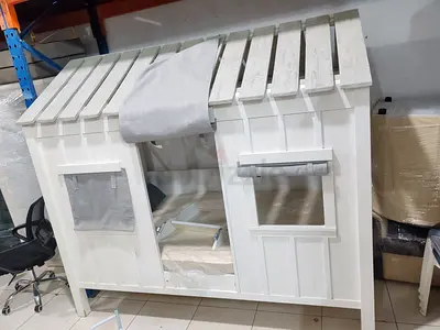 White Wooden Kids House Bed with Slide/Stairs cabin bed -Excellent  Condition for sale free delivery