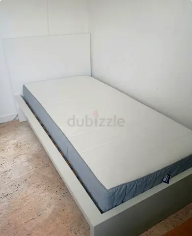 Ikea bed Malm 90cm x 200 and mattress