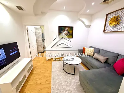 Studio apartment divided into a room and a living room with a sea view. Rent is 3700 including internet, parking, and gym access. Security deposit is