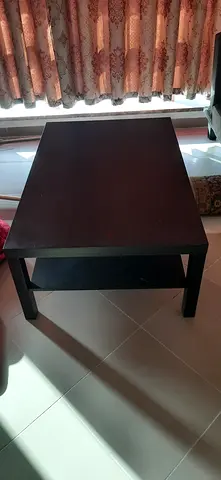 Simple Black Side Table / Small Coffee Table 118cm * 78cm