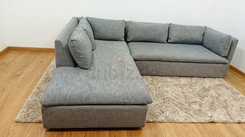 Very good condition pottery barn gray color lshape sofa for sale
