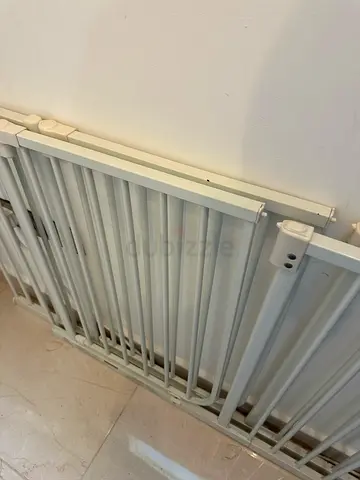 White Metal Baby Safety Gate / Room Divider - Good Condition