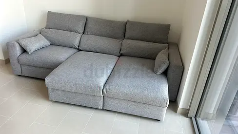 Ikea Eskelstuna L shape sofa bed Gray Excellent Condition