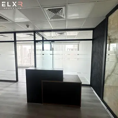 Lake & Burj Khalifa View Office | High Floor Office For Rent in Burlington Tower | Fully Fitted | AED 145K