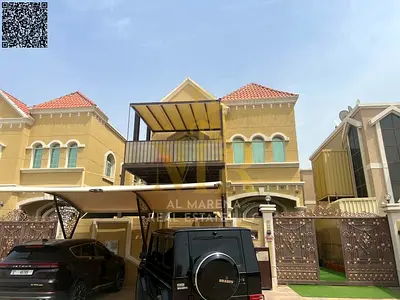 A villa with all electricity, water and air conditioning fees included, on the main street, ready to move in, in the most prestigious areas of Ajman.