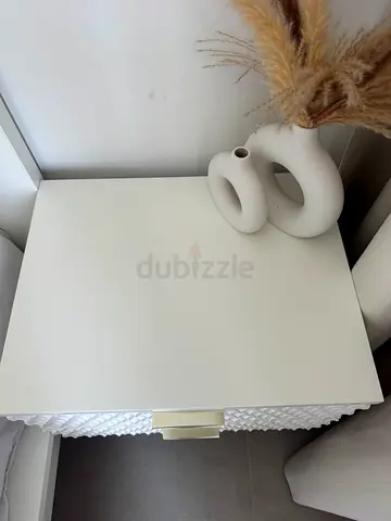 White/gold side table for sale