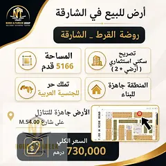 A great investment opportunity to own a residential plot in Rawdat Al Qurt – Sharjah, located in S