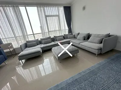 Ikea Sodhremn U Shape Sofa Gray Excellent Condition