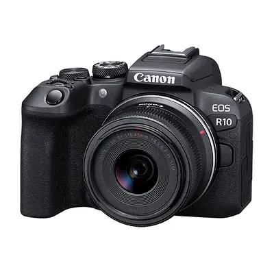 Canon EOS R10 Mirrorless Camera + RF-S 18-45 mm F4.5-6.3 is STM Lens