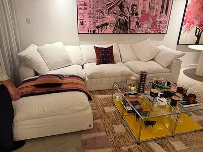 High quality marina home luscious sofa with footstool