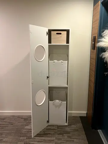 IKEA Slim White Laundry Cabinet