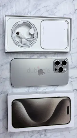 Iphone 15 promax 256gb natural titanium with complete box and charger