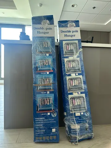 New Double Pole Clothing Hangers (2 units) - Foldable Drying Rack