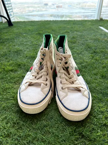 Gucci Tennis 1977 high white shoes