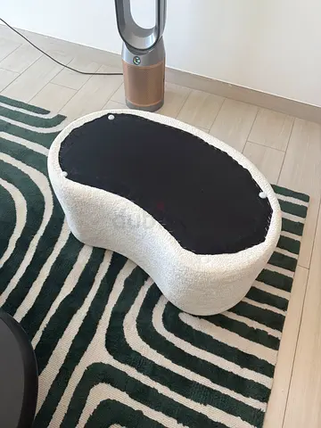 Bouclé Ottoman / Footstool - Cream