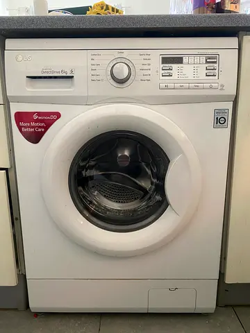 LG Front Load Washing Machine - 6kg, White