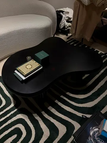 Black coffee table - modern wooden finish