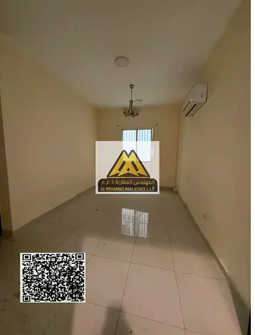 One-bedroom apartment with living room in Al Mowaihat 1, Ajman, ground floor, spacious, one bathroom, prime location near Sheikh Ammar Street, AED 29,