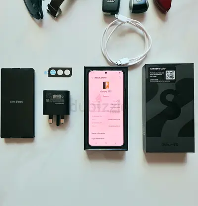 Samsung S22 5G, 256GB Dual SIM+ESIM, Original Box + Fast Charger - Good Condition, Perfect screen