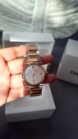 Furla womens rose gold stainless steel wristwatch - excellent condition. Brand new