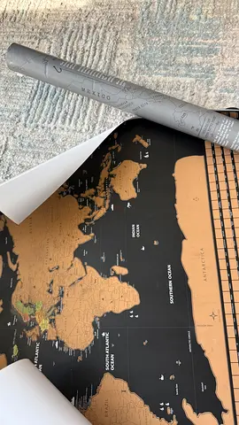 Scratch-off World Map Poster - Large Travel Map (Like New)