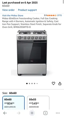 Midea 60*60 Gas Stove with Oven