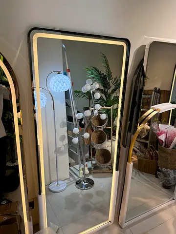 Large LED Framed Full-Length Mirror — Modern Illuminated Wall Mirror
