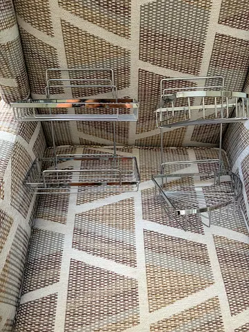 Set of 4 Stainless Steel Shower/Wall Shelves - 2 corner and 2 flat