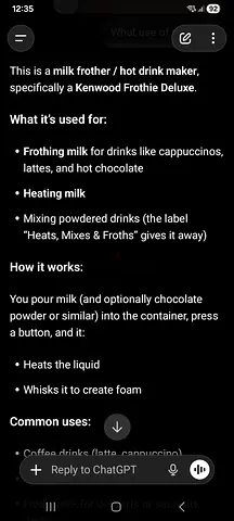 Kenwood Frothie Deluxe Milk Frother / Hot Drink Maker