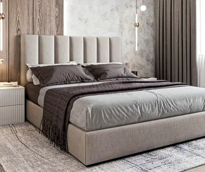 Brend New fabric wooden King size 180x200 Bed with Madical Matress Available