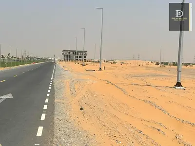 For Sale in Sharjah, Al Mazraa Area Commercial Land Area: 10,000 sq ft Corner plot on three streets, directly on the main road