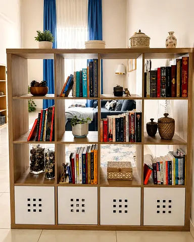 Stylish Wooden Shelving Unit – Excellent Condition