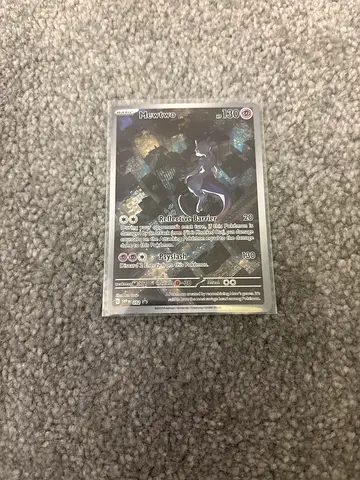 Pokemon TCG Holographic Collectors mewtwo promo 151Card (Sleeved/toploader)