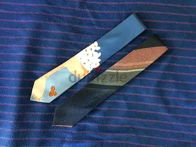 2 Original Vintage TED LAPIDUS (PARIS) Classic Silk Ties