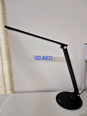 Adjustable Black LED Desk Lamp - Used, Working (30 AED)